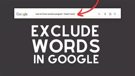 Tutorial: How to Exclude Words From Google Search .